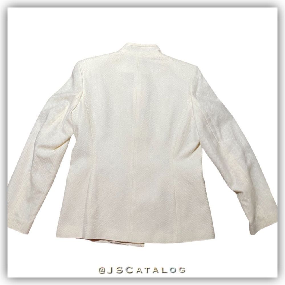 STUDIO by Liz Claiborne Mandarin Style Formal Wear Wool Button Down Blazer Jacke - Picture 8 of 9